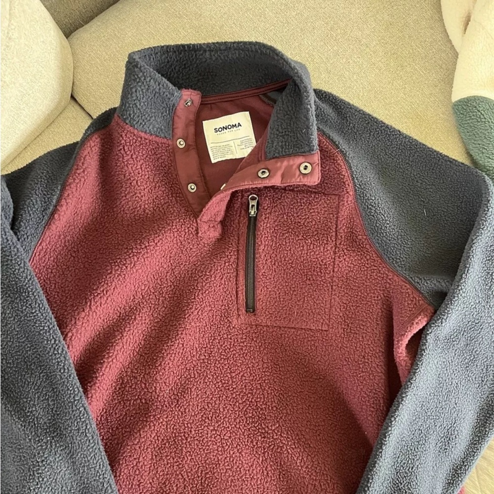 Mens Sonoma Fleece Pullover Size Large